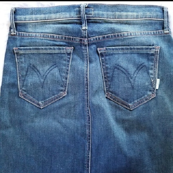 Mother Straight A Midi Skirt ::9 - Picture 3 of 6